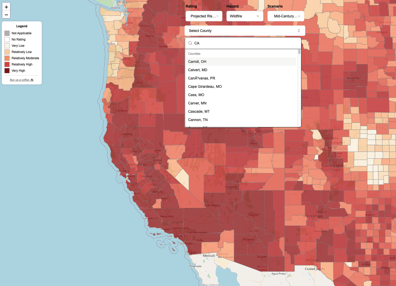 FEMA - Climate Risk Data Projections